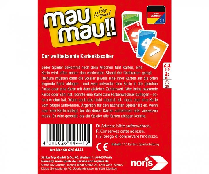 Immagine prodotto Noris Mau Mau (Tedesco)