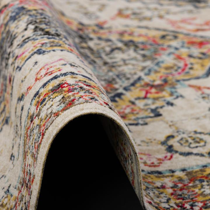 Actual product image Pergamon Kurzflor Designer Teppich Modern Vintage Orient Muster (80 x 150 cm)