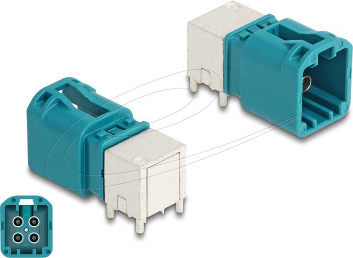 Immagine prodotto Delock Mini FAKRA Z spina quadrupla angolata tipo B PCB (Connettore del cavo di rete)