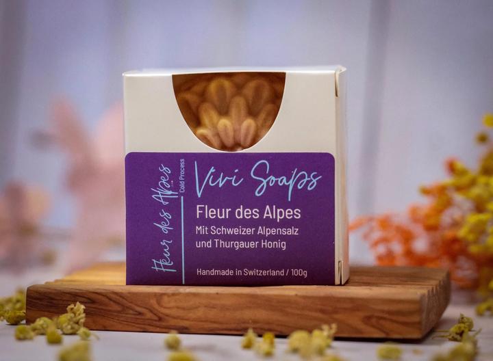 Produktbild Vivi Soaps Fleur des Alpes - Salzseife (Hartseife)