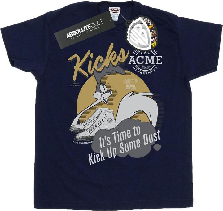 Actual product image Looney Tunes Womens/Ladies Road Runner Kicks Cotton Boyfriend T-Shirt (XL)
