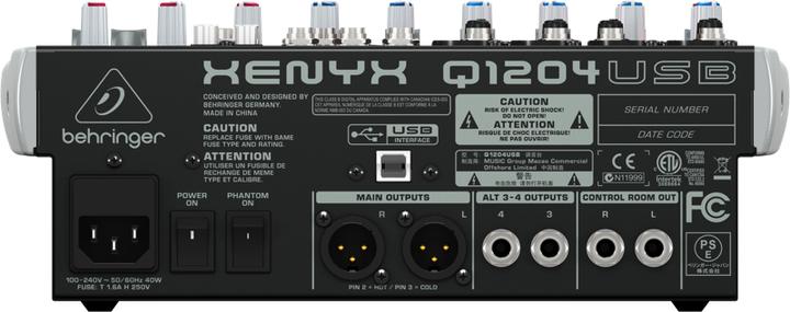 Image du produit Behringer Xenyx Q1204usb (Studio et mixeur live)