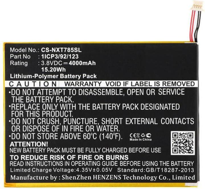 Actual product image CoreParts Battery for Nextbook Tablet (4000 mAh)