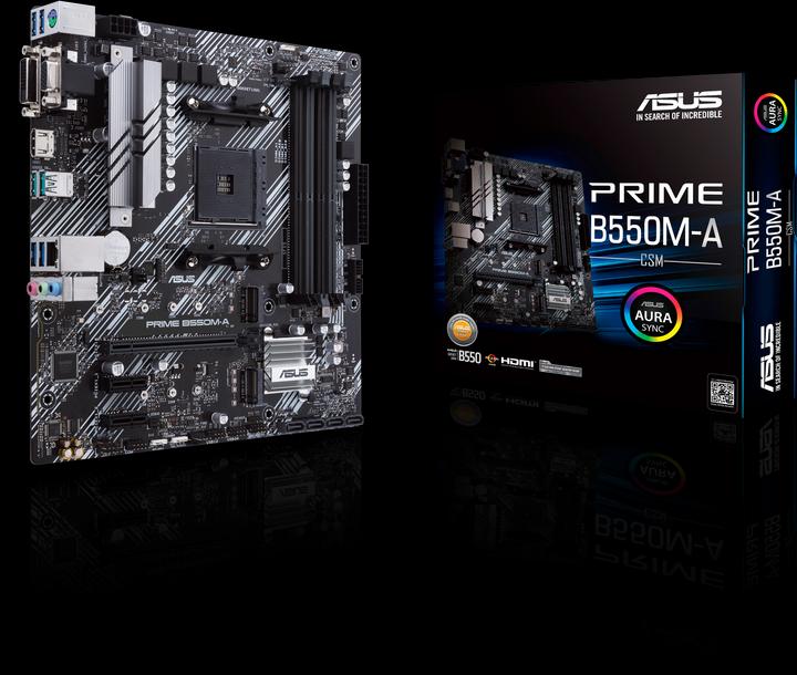Actual product image ASUS MB PRIME -A/ CSM AM4,DDR4,M2,mATX (AM4, AMD SoC, mATX)