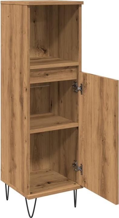 Produktbild VidaXL Badschrank Midischrank Badezimmerschrank Badmöbel Schrank Artisan-Eiche (30 x 30 x 100 cm)