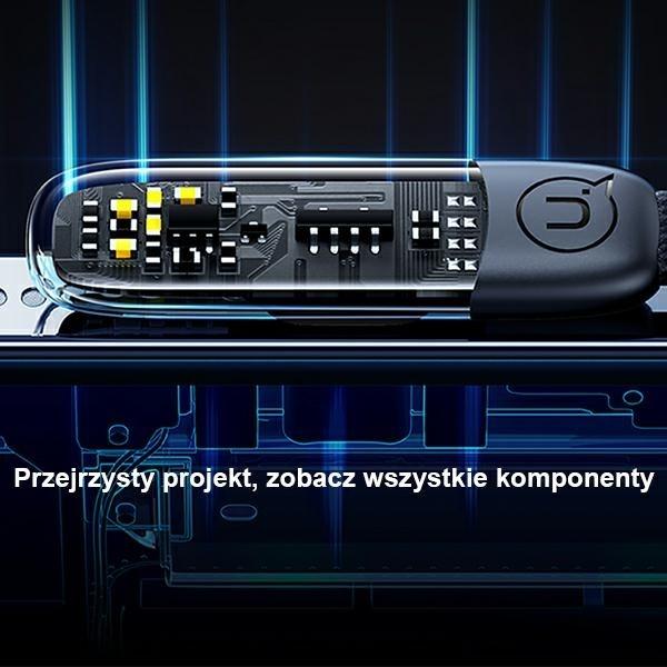 Image du produit Usams Câble kątowy USB-C na Lightning PD 20W Fast Charging Iceflake Series 2m czarny/black SJ586USB0 (2 m, USB 2.0)