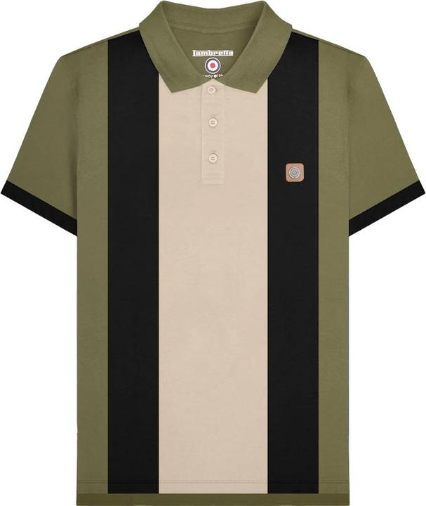 Actual product image Lambretta Mens Vintage Panelled Polo Shirt (S)