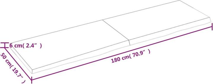 Immagine prodotto VidaXL Sinikka (180 x 6 x 50 cm)