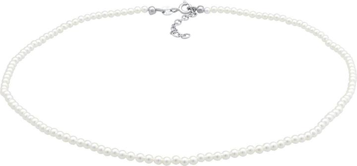 Elli Halskette Choker Muschelkernperlen 925 Silber (925er Sterling Silber, Plastik, Muschelkernperlen, Keine Perle, 36 cm)