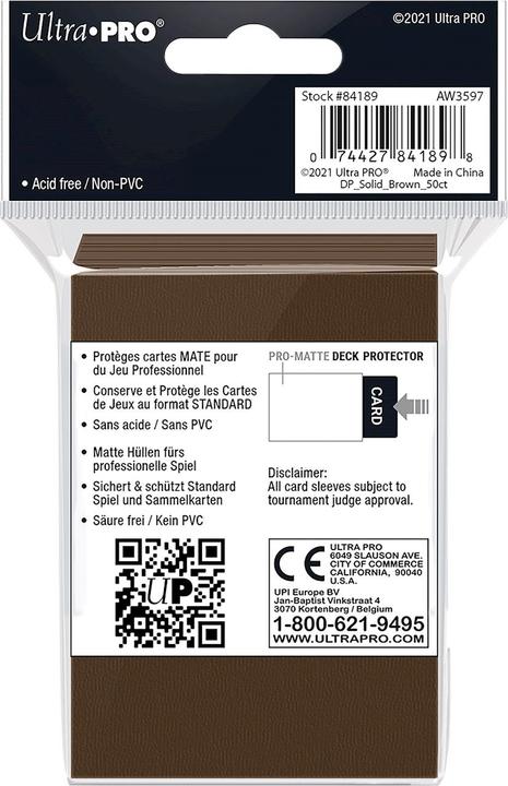 Immagine prodotto Ultra Pro Marrone PRO Mat Standard