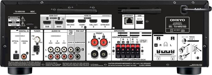 Actual product image Onkyo TX-NR5100 (7.2 channels, FM)