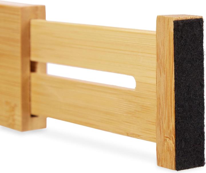 Actual product image Relaxdays Drawer Divider Set of 4, Bamboo