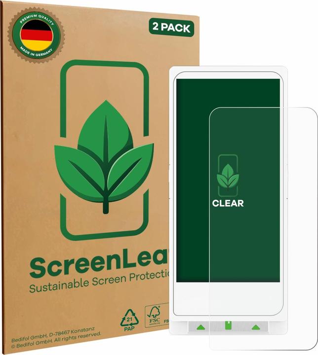 Productafbeelding ScreenLeaf Schutzfolie nachhaltiger Displayschutz Display Schutz Folie Klar Transparent (2 Stuk, LG G Flex)