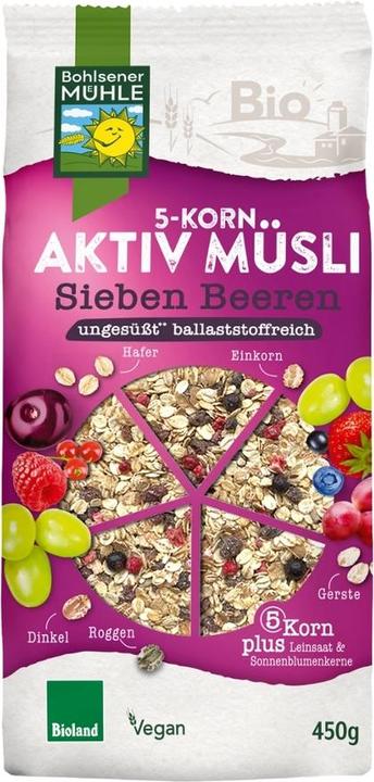Actual product image Bohlsener Mühle 5 Grain Active Muesli Seven Berries Organic (450 g)