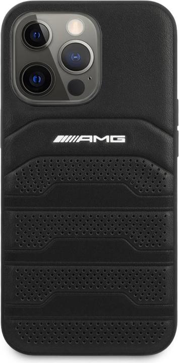 Image du produit Mercedes AMG AMHCP14XGSEBK iPhone 14 Pro Max 6,7" czarny/black hardcase Leather Debossed Lines (Apple iPhone 14 Pro Max)