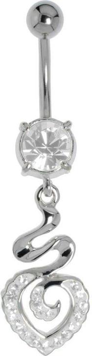 Bijouteria Bauchpiercing (Chirurgenstahl 316L, Kristall, Messing rhodiniert)