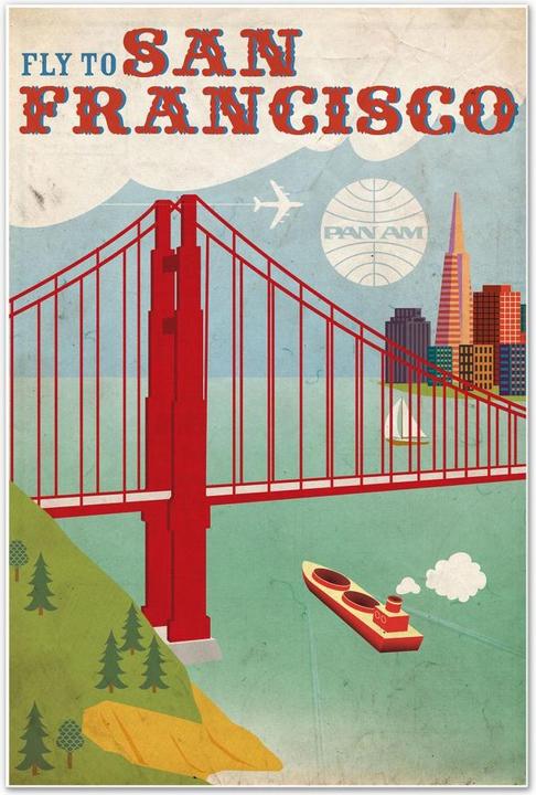 Produktbild Fly to San Francisco (20 x 30 cm)