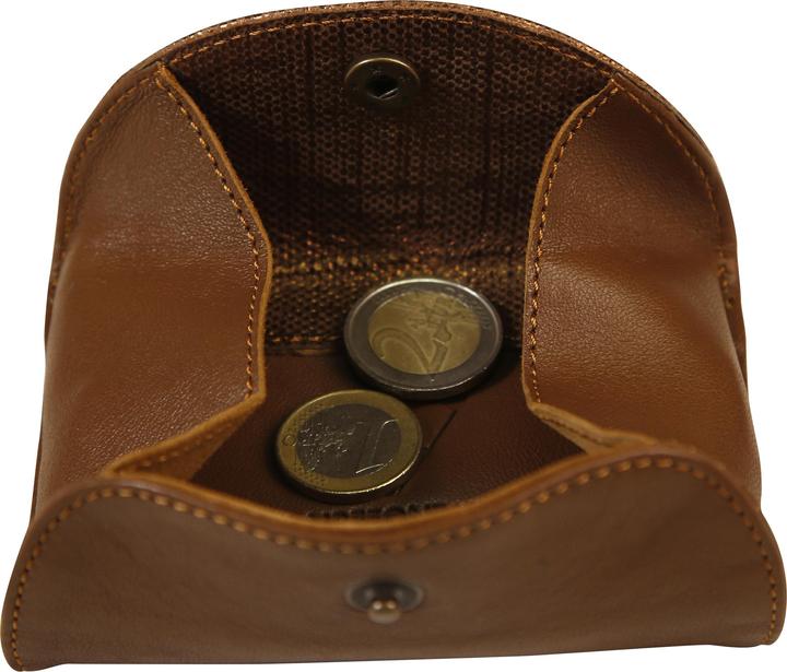 Image du produit Clairefontaine Lawrence CUIR Porte-monnaie 11,5x2x9,5 cm Camel et bronze -
