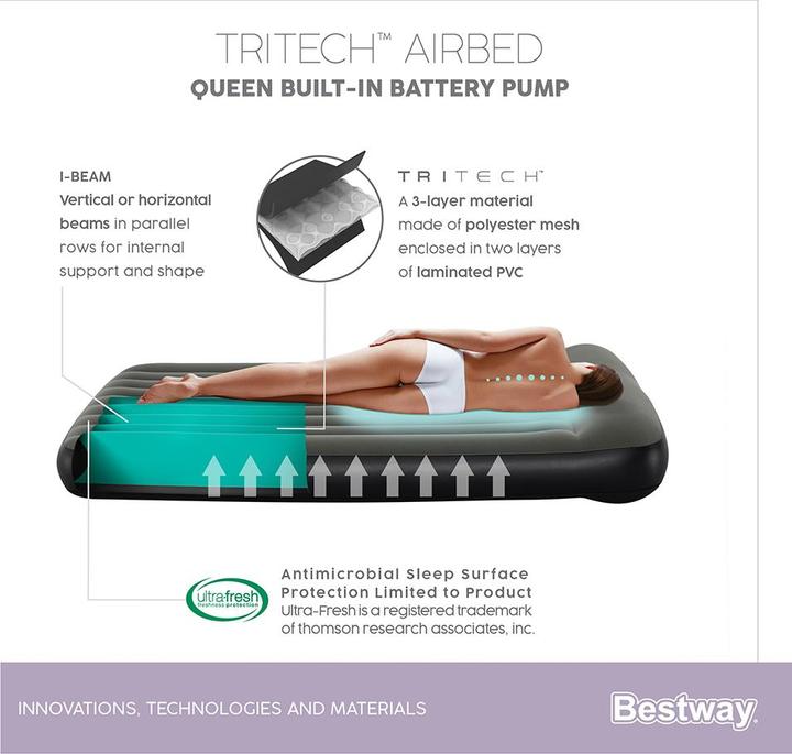 Produktbild Bestway Tritech Airbed Queen (150 x 200 cm)