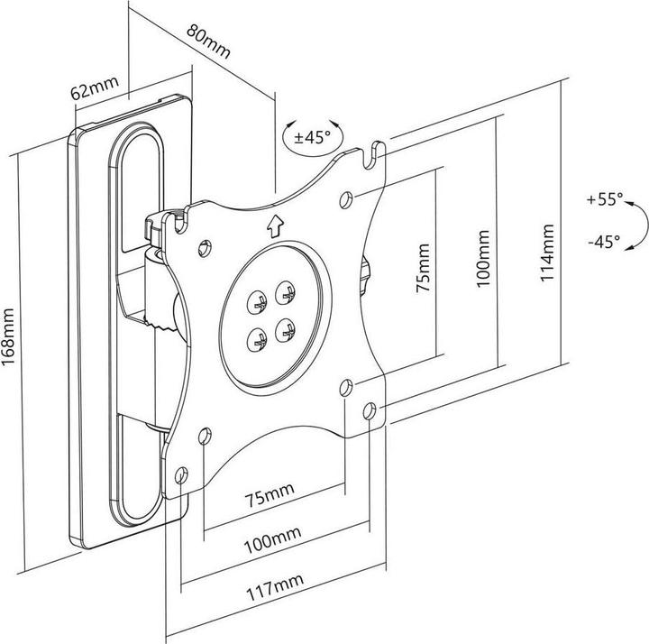 Immagine prodotto myWall My Wall HC1-1L Supporto a parete per TV Livella integrata 33,0 cm (13") - 81,3 cm (Muro, 32", 15 kg)