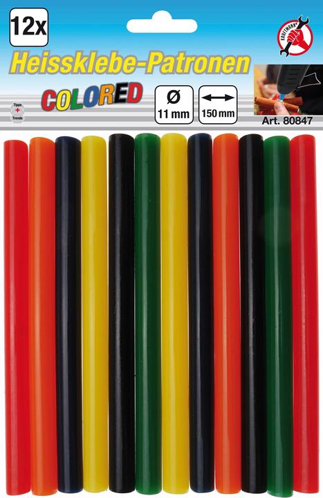 Immagine prodotto BGS Cartucce per colla a caldo multicolore Ø 11 mm, 150 mm 12 pz.