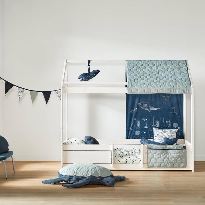 Immagine prodotto Lifetime Kidsrooms Letto a casetta 4 in 1 Ocean Life KOMBI 2 con tetto in tessuto e ripiano a scomparsa