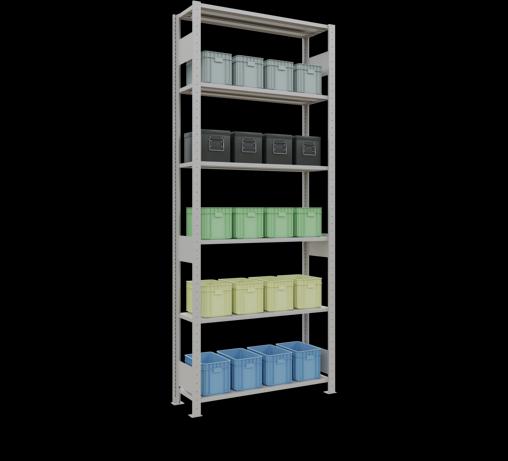 Immagine prodotto Schulte Lagertechnik Sistema di scaffalature di base senza viti MULTIplus150 con ripiani di lunghezza