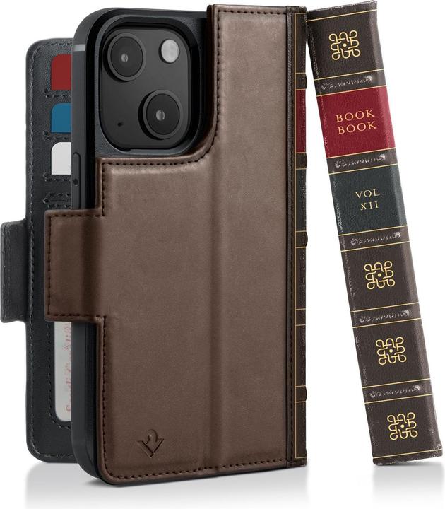 Actual product image TwelveSouth Book Cover Vintage Book brown (Apple iPhone 14)