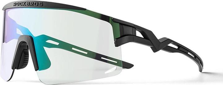 Rockbros Photochromic Cycling Glasses with UV Protection and Corrective Insert - Black (Schwarz, Schwarz)