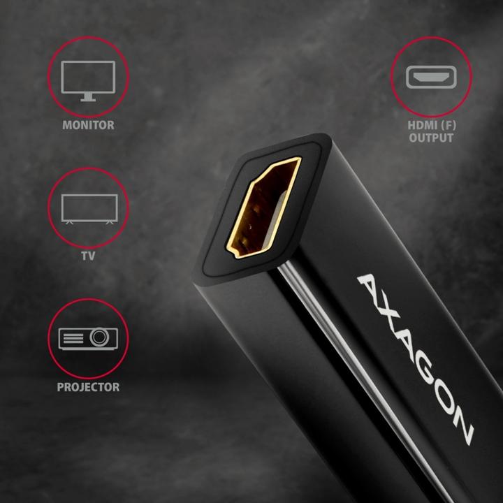 Actual product image Axagon RVD-HI14N DisplayPort > HDMI 1.4 adapter 4K/30Hz (HDMI, 2.10 cm)