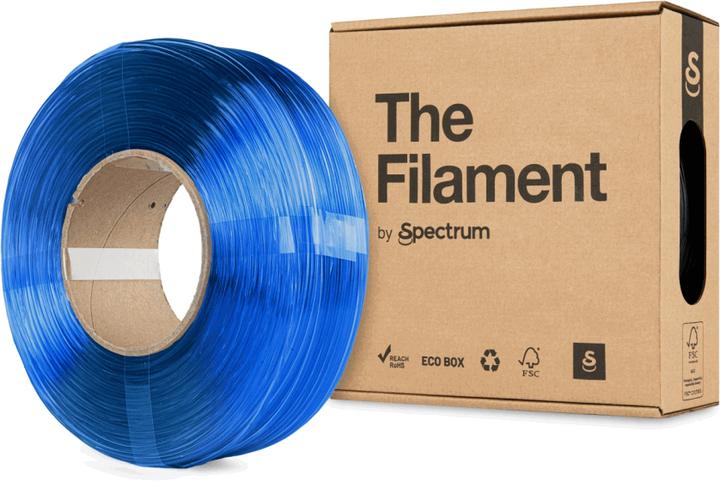 Produktbild The Filament ReFill PETG 1.75mm TRANSPARENT BLUE 1kg (PETG, 1.75 mm, 1000 g, Transparent)