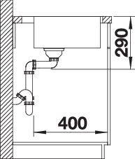 Immagine prodotto Blanco Andano 700-IF/A (Lavandino montato in alto, 50 cm, 74 cm)