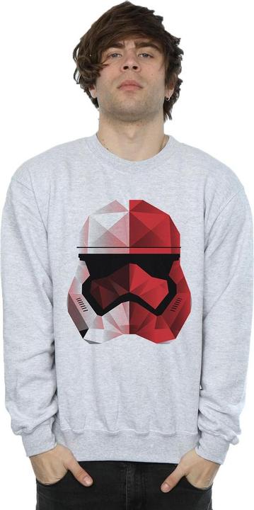 Actual product image Star Wars Mens Stormtrooper Cubist Helmet Sweatshirt (S)