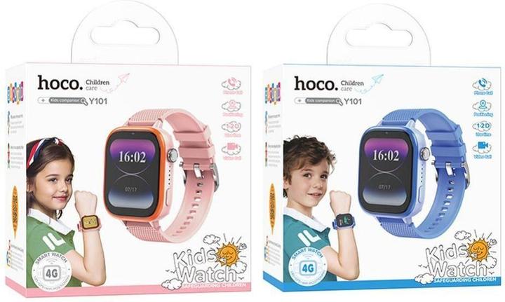 Actual product image Hoco Headphone with microphone smartwatch for kids with call function 4G Y101 pink (4G)