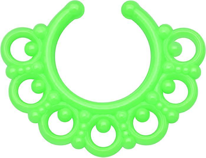 Immagine prodotto Star Piercing Fake Septum Tribal mit Kugeln grün