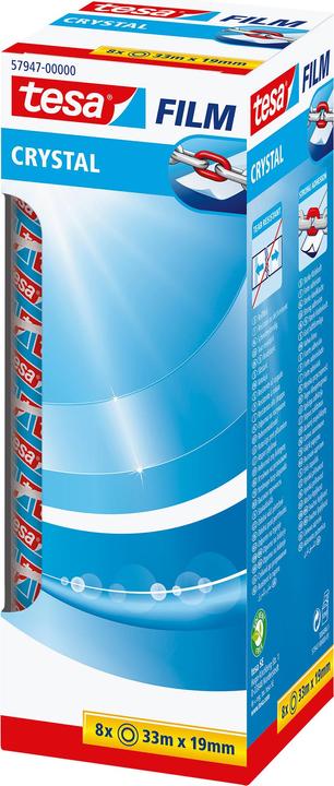 Actual product image tesa tesafilm 8x CRYSTAL adhesive tape (19.19 mm)