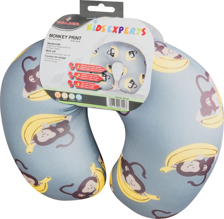 Actual product image KidsExperts Bolster Monkey from 5 years gray / yellow (Head & neck pillow)