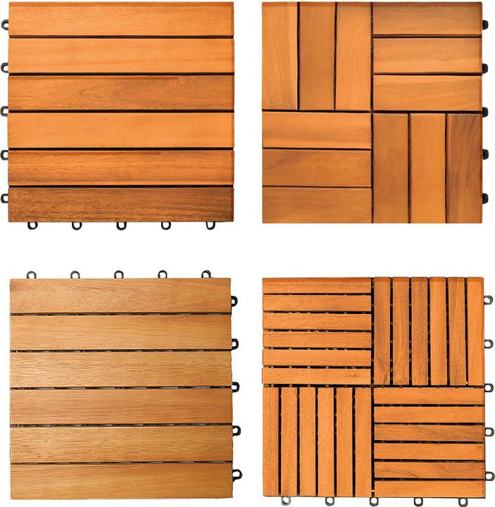Immagine prodotto Casaria Piastrelle di legno (1 x, 30 x 30 cm)
