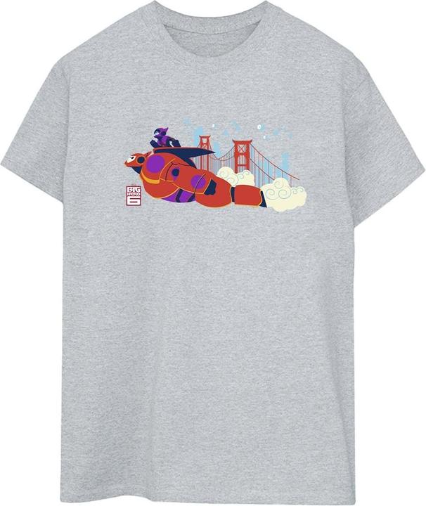 Immagine prodotto Disney Big Hero 6 Baymax Hiro Bridge Maglietta Ampia Donna (M)