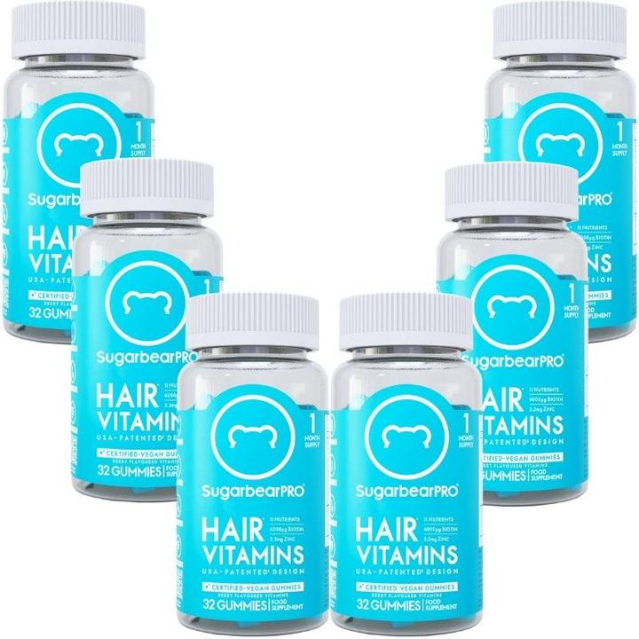 Actual product image Sugarbearhair Hair Vitamins Gummies 6 months (6 Piece, Gummies, 900 g)