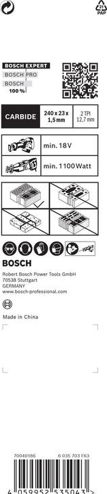 Actual product image Bosch Professional Zubehör Expert Hollow Brick S 1543 HM