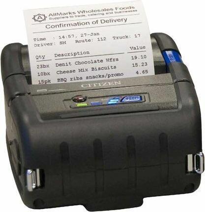 Produktbild Citizen CMP-30IIL 203 x 203 DPI Verkabelt & Kabellos Thermodruck Mobiler Drucker (WLAN, USB 2.0)