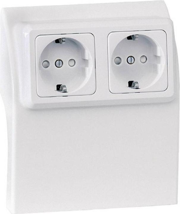 Actual product image Kündahl-Weitzel 75584 Electrical skirting system Socket outlet container White 1 pc.