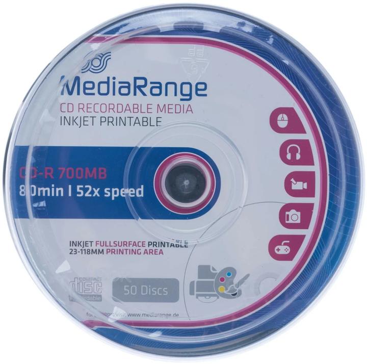Produktbild MediaRange CD-R Medien 700 MB, Spindel (50 Stück), Medientyp (50 x)