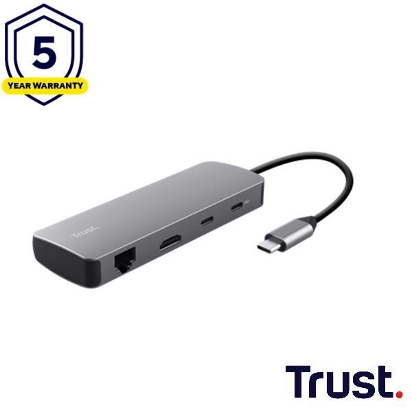Produktbild Trust DALYX 8-in-1 Multiport Adapter (USB Typ-C, USB 2.0, HDMI)