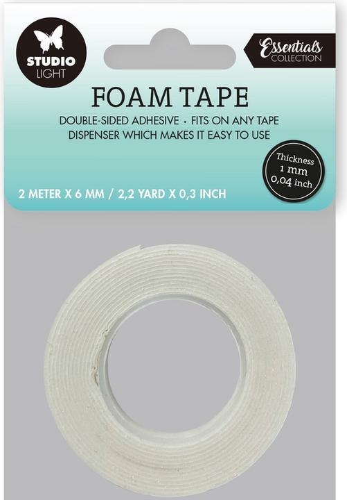 Produktbild art by marlene Studio Light | Essential Tools Doublesided Foam Tape 1mm Thick - 0,6mm Wide (1 mm)