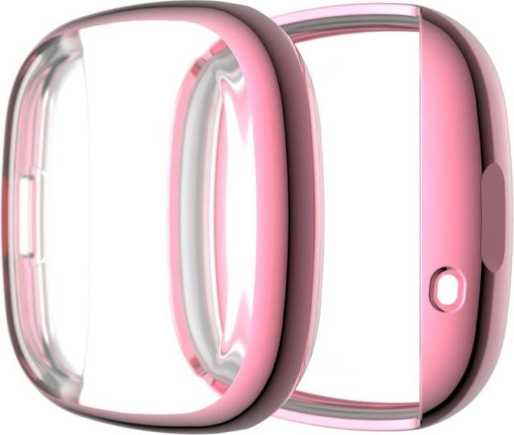Cover-Discount Fitbit Versa 3 / Sense - Gummi Schutz Case rosa