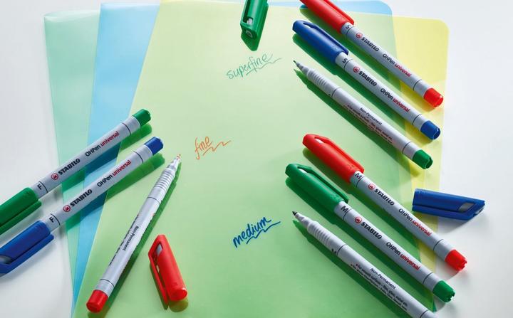 Produktbild STABILO OHPen universal Folienstift wasserlöslich (Blau, 0.70 mm, 10 x)
