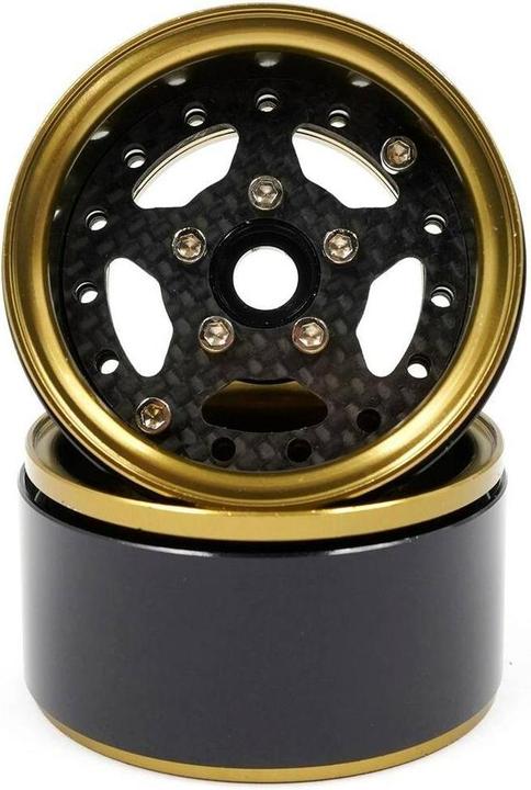 Image du produit Yeah Racing Jantes aluminium 5 branches Gold Titanium 1.9 2 pièces