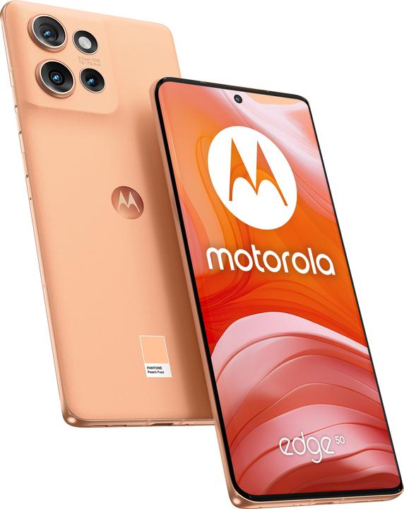 Actual product image Motorola Edge 50 (512 GB, Peach Fuzz, 6.67", Dual SIM, 50 Mpx, 5G)